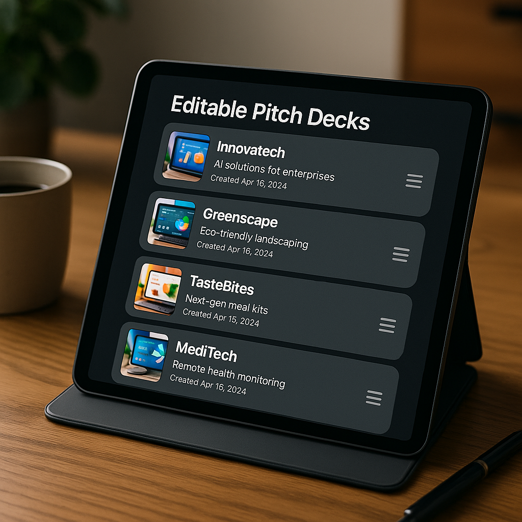 Build Investor-Ready Decks in Minutes